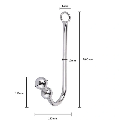 with Elegant Hook Collar and Anal Cuffs Beaded 5334 0112